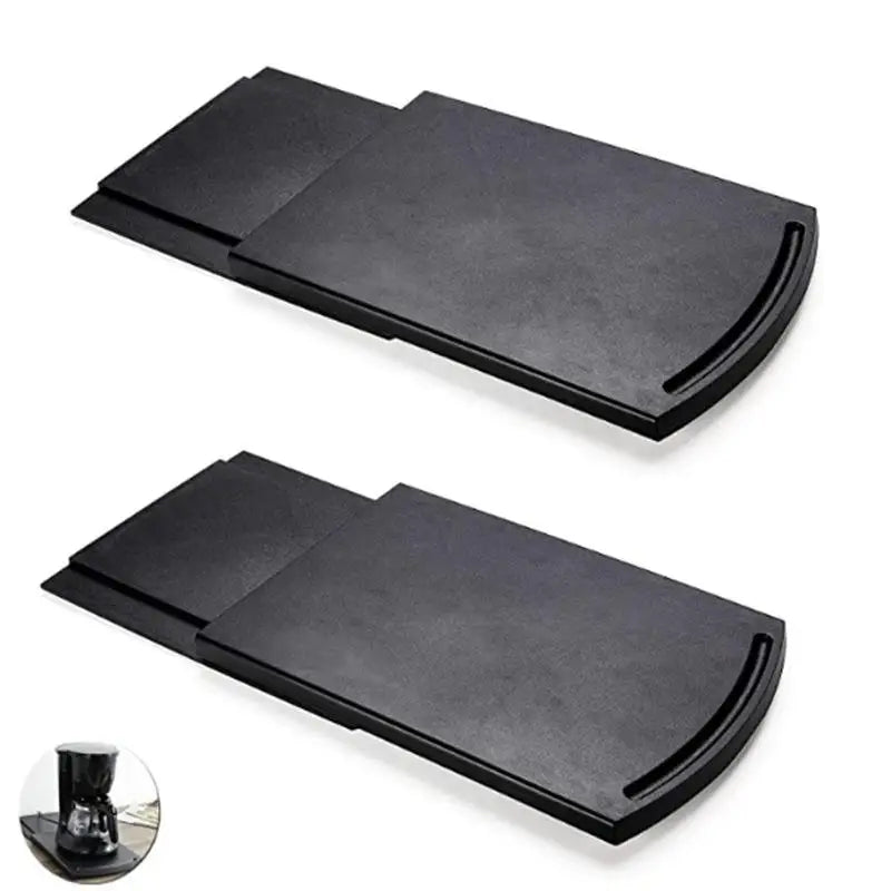 Kitchen Sliding Coffee Tray Mat Black under Cabinet Appliance Coffee Maker Toaster Kitchen Countertop Storage Mat with Wheels