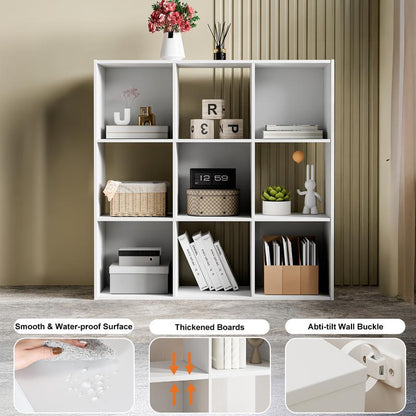 Cube Storage Organizer - Open Cube Bookshelf with 5 Removable Back Panels, Display Storage Bookcase for Living Room, Bedroom, Entrance Hall, Home Office