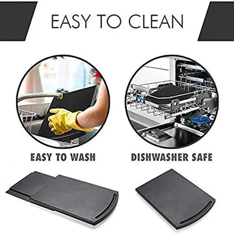 Kitchen Sliding Coffee Tray Mat Black under Cabinet Appliance Coffee Maker Toaster Kitchen Countertop Storage Mat with Wheels