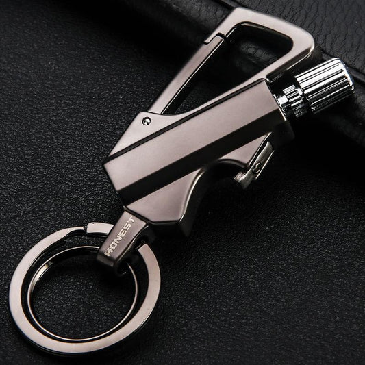 3 in 1 All-Metal Multi-Functional Tool Keychain Bottle Opener Waterproof Reusable for Outdoor Activities Travel Camping Parties & More Creative Gift Suitable for Both Men and Women