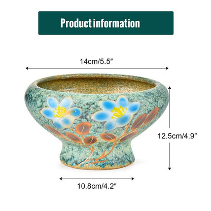 Sungmor Beautiful Handicrafts Ceramic Planters - Succulent Flower Pots with Drainage - Pretty Desktop Windowsill Landscape Flowerpot - Home & Office Decor Pots