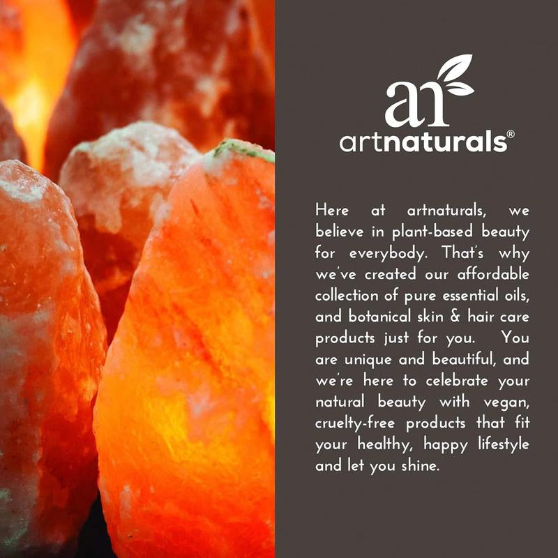 Artnaturals Himalayan Rock Salt Lamp - Natural Glow Night Light -Hand Carved Pink Crystal from Pure Salt - for Rest, Relaxation and Energy - Real Wooden Base
