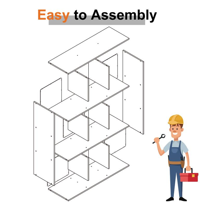 Cube Storage Organizer - Open Cube Bookshelf with 5 Removable Back Panels, Display Storage Bookcase for Living Room, Bedroom, Entrance Hall, Home Office