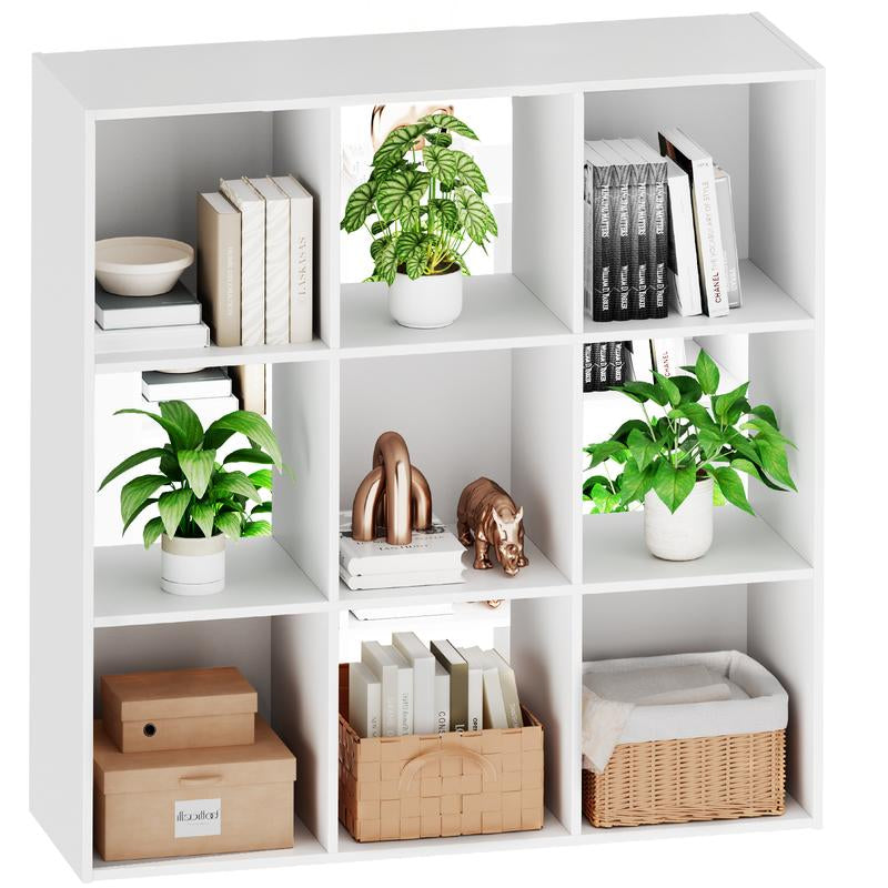 Cube Storage Organizer - Open Cube Bookshelf with 5 Removable Back Panels, Display Storage Bookcase for Living Room, Bedroom, Entrance Hall, Home Office