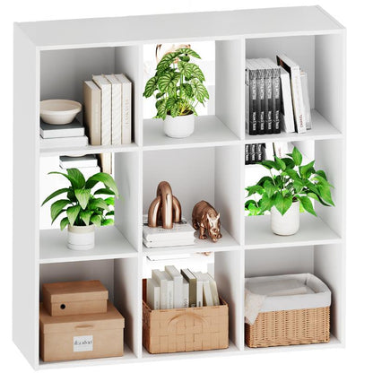 Cube Storage Organizer - Open Cube Bookshelf with 5 Removable Back Panels, Display Storage Bookcase for Living Room, Bedroom, Entrance Hall, Home Office