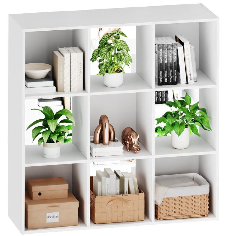Cube Storage Organizer - Open Cube Bookshelf with 5 Removable Back Panels, Display Storage Bookcase for Living Room, Bedroom, Entrance Hall, Home Office