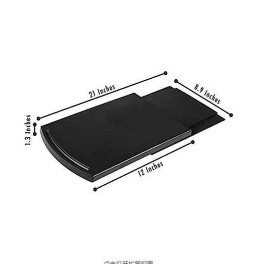 Kitchen Sliding Coffee Tray Mat Black under Cabinet Appliance Coffee Maker Toaster Kitchen Countertop Storage Mat with Wheels