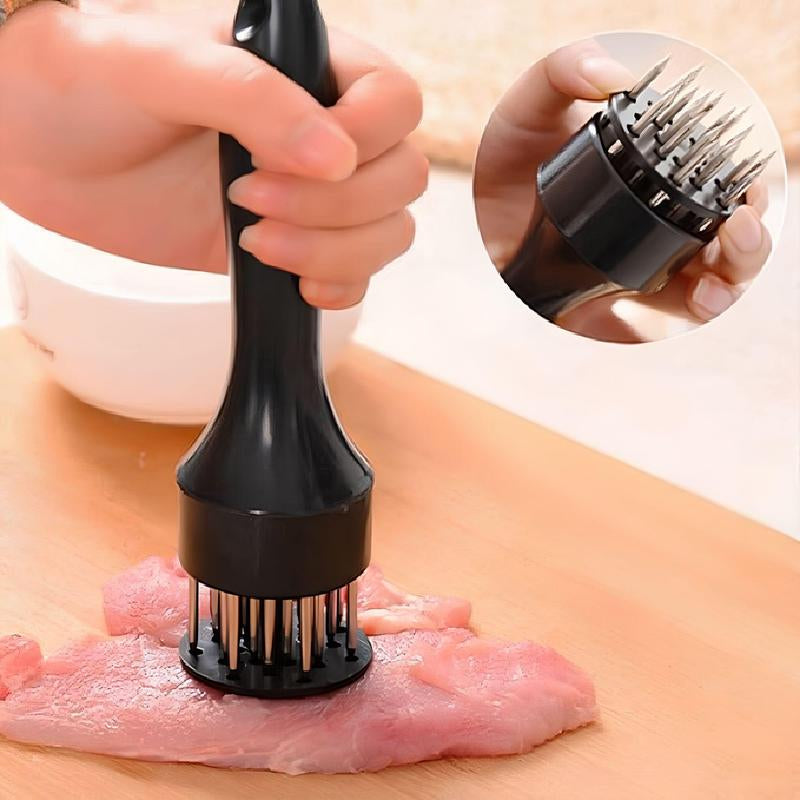 Kitchen Meat Tenderizer Tool with 48 Stainless Steel Ultra-Sharp Blades Compact Cooking Tool for Tenderizing Beef Chicken Turkey and Pork Home BBQ Kitchen Utensils Handheld Meat Tenderizer