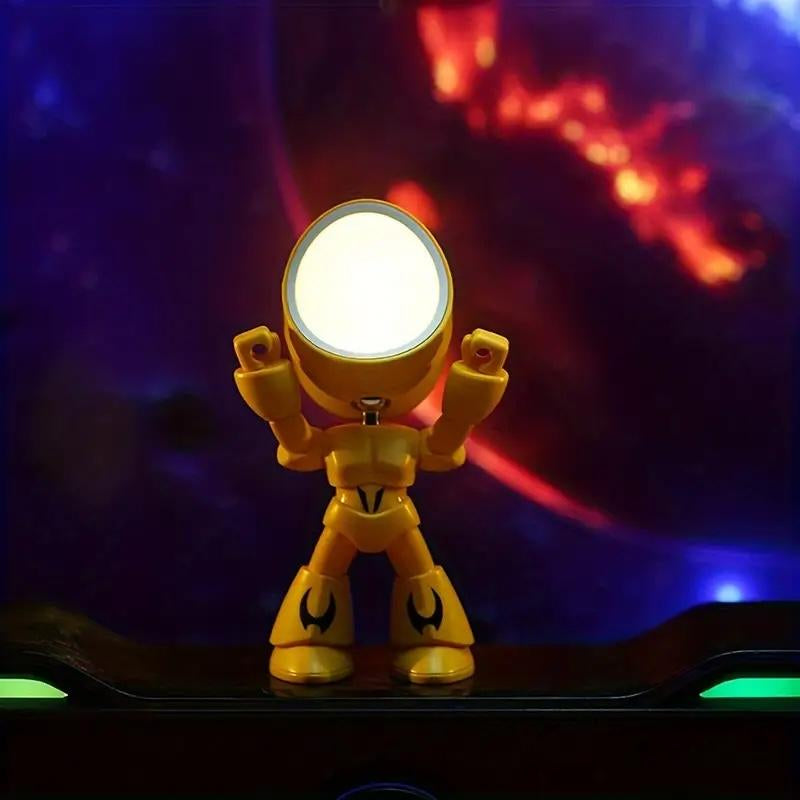LED Mini Night Light, Lonely Robot Cartoon Cute Robot Design Companion Table Light for Halloween, Christmas, Thanksgiving Gifts