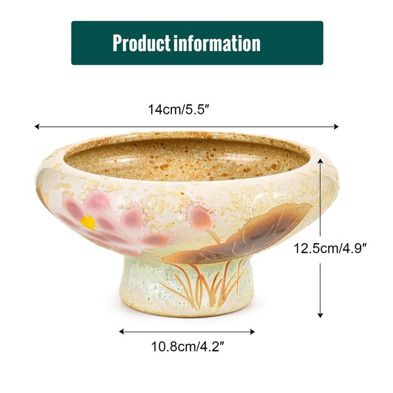 Sungmor Beautiful Handicrafts Ceramic Planters - Succulent Flower Pots with Drainage - Pretty Desktop Windowsill Landscape Flowerpot - Home & Office Decor Pots