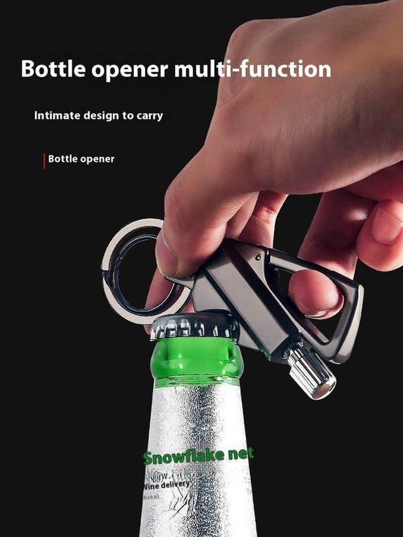 3 in 1 All-Metal Multi-Functional Tool Keychain Bottle Opener Waterproof Reusable for Outdoor Activities Travel Camping Parties & More Creative Gift Suitable for Both Men and Women