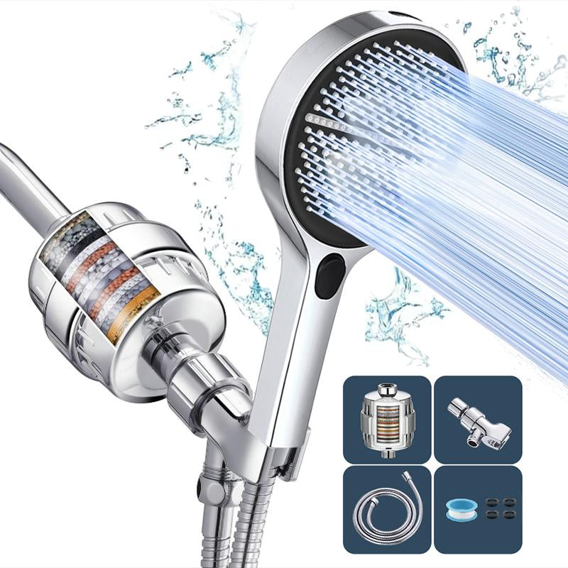 BOZIWA Handheld Shower Head Set,Shower Head Hose&Bracket,Shower Head Set with 1.5M Hose,Bathroom Shower Equipment