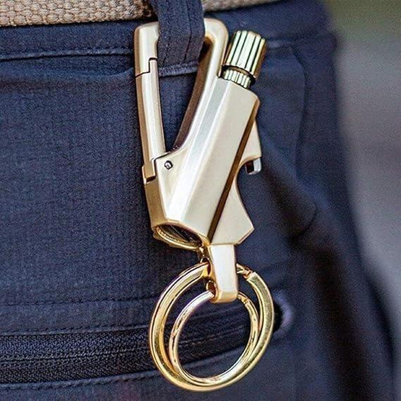 3 in 1 All-Metal Multi-Functional Tool Keychain Bottle Opener Waterproof Reusable for Outdoor Activities Travel Camping Parties & More Creative Gift Suitable for Both Men and Women