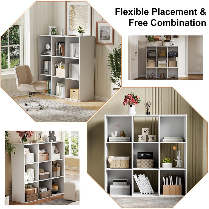 Cube Storage Organizer - Open Cube Bookshelf with 5 Removable Back Panels, Display Storage Bookcase for Living Room, Bedroom, Entrance Hall, Home Office