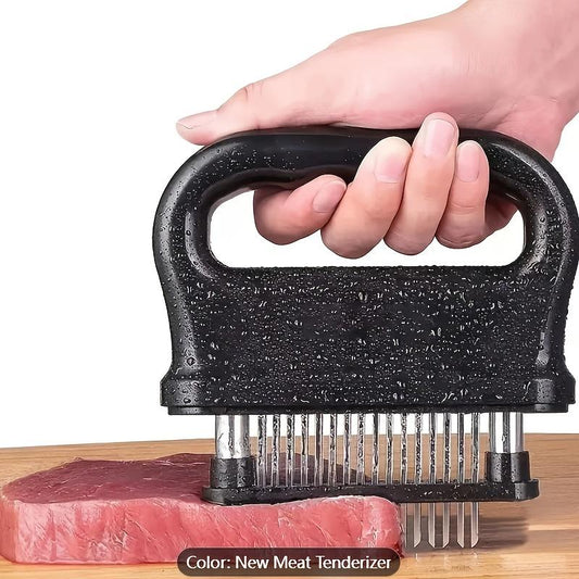 Kitchen Meat Tenderizer Tool with 48 Stainless Steel Ultra-Sharp Blades Compact Cooking Tool for Tenderizing Beef Chicken Turkey and Pork Home BBQ Kitchen Utensils Handheld Meat Tenderizer