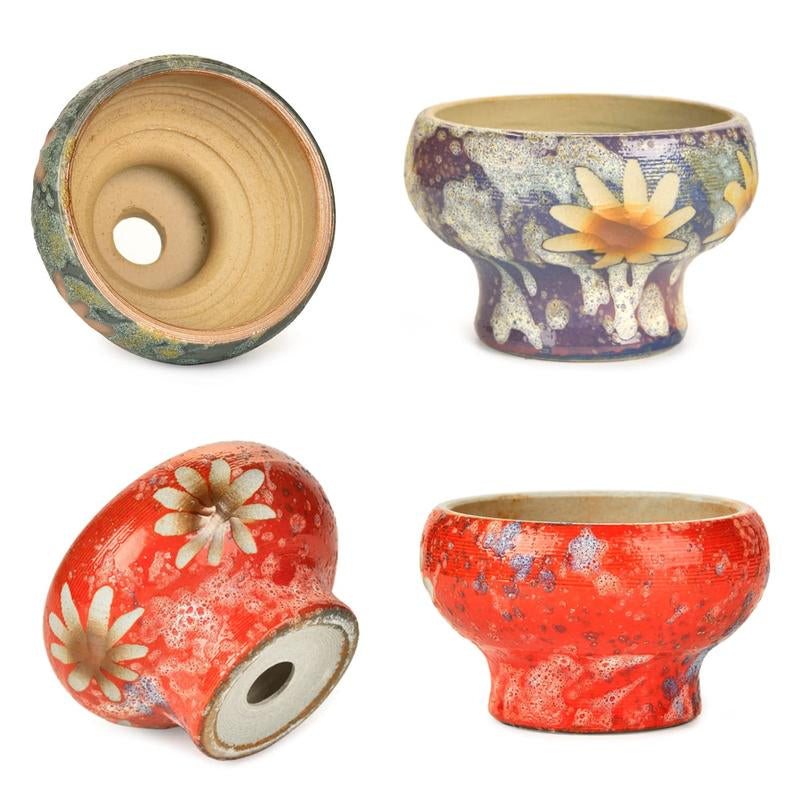 Sungmor Beautiful Handicrafts Ceramic Planters - Succulent Flower Pots with Drainage - Pretty Desktop Windowsill Landscape Flowerpot - Home & Office Decor Pots
