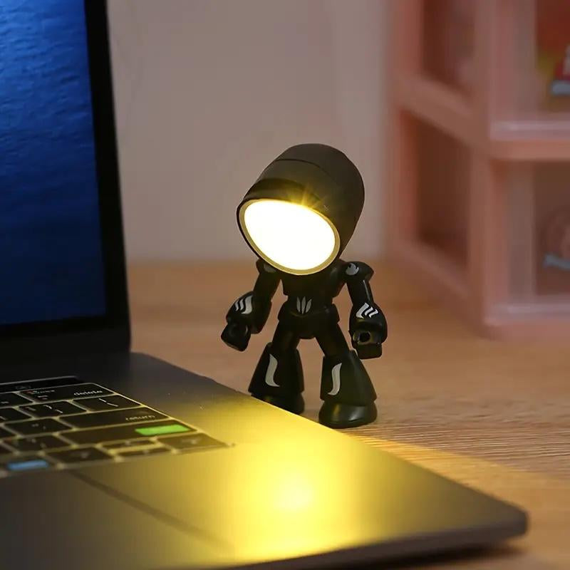 LED Mini Night Light, Lonely Robot Cartoon Cute Robot Design Companion Table Light for Halloween, Christmas, Thanksgiving Gifts