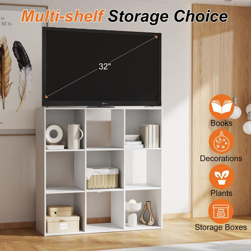 Cube Storage Organizer - Open Cube Bookshelf with 5 Removable Back Panels, Display Storage Bookcase for Living Room, Bedroom, Entrance Hall, Home Office