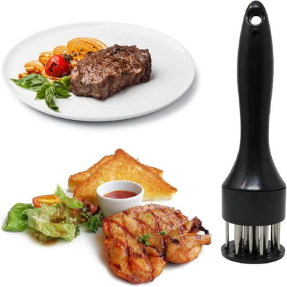 Kitchen Meat Tenderizer Tool with 48 Stainless Steel Ultra-Sharp Blades Compact Cooking Tool for Tenderizing Beef Chicken Turkey and Pork Home BBQ Kitchen Utensils Handheld Meat Tenderizer
