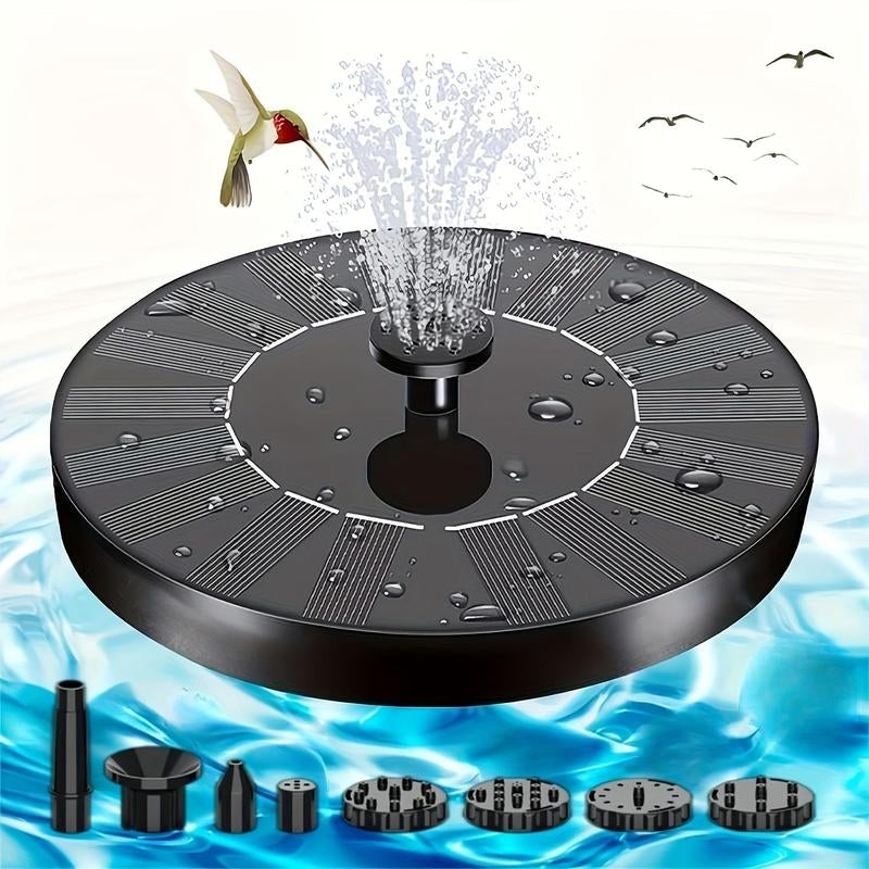 Solar Powered Fountain Pump, Outdoor Solar Bird Bath Fountain, Independent Floating Fountain, Suitable for Garden, Pond, Pool, Garden, Fish Tank, Decor