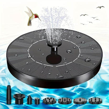 Solar Powered Fountain Pump, Outdoor Solar Bird Bath Fountain, Independent Floating Fountain, Suitable for Garden, Pond, Pool, Garden, Fish Tank, Decor