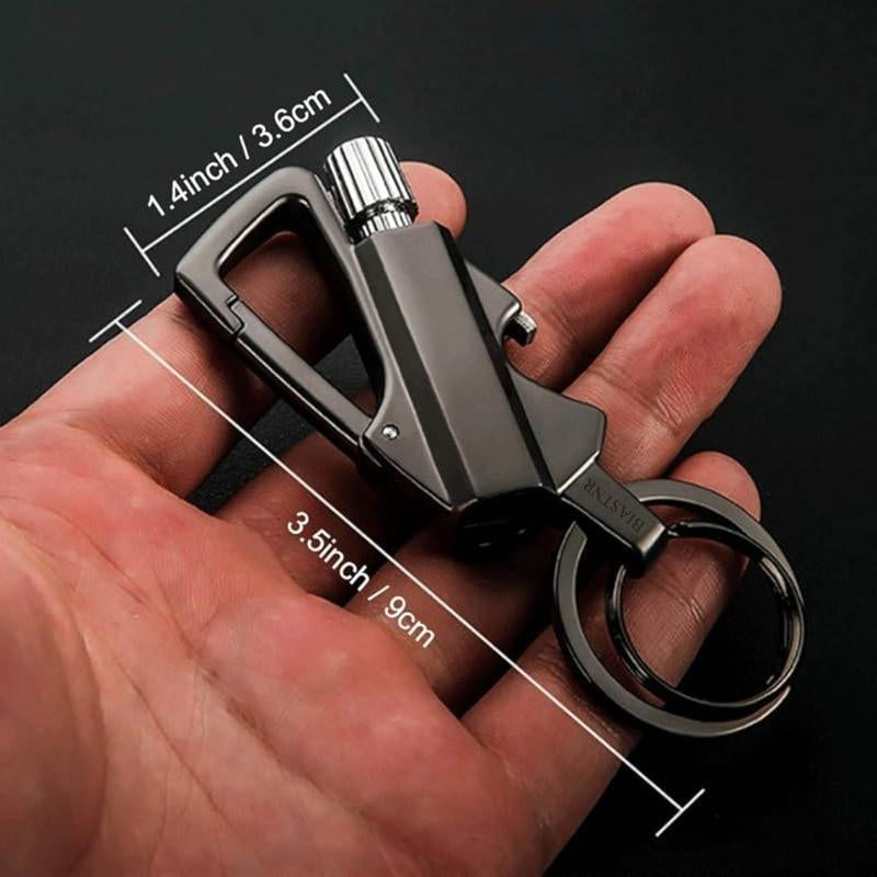 3 in 1 All-Metal Multi-Functional Tool Keychain Bottle Opener Waterproof Reusable for Outdoor Activities Travel Camping Parties & More Creative Gift Suitable for Both Men and Women