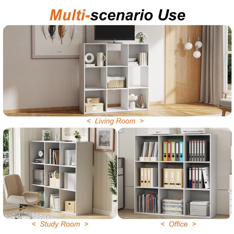 Cube Storage Organizer - Open Cube Bookshelf with 5 Removable Back Panels, Display Storage Bookcase for Living Room, Bedroom, Entrance Hall, Home Office