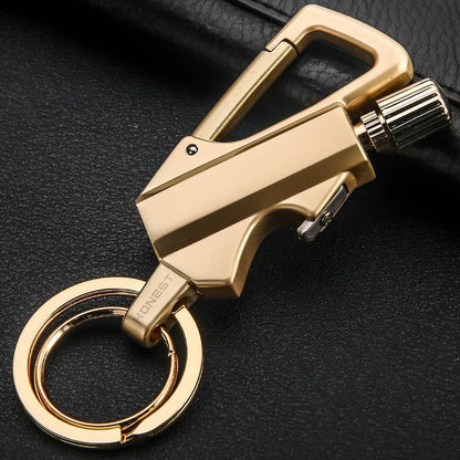 3 in 1 All-Metal Multi-Functional Tool Keychain Bottle Opener Waterproof Reusable for Outdoor Activities Travel Camping Parties & More Creative Gift Suitable for Both Men and Women