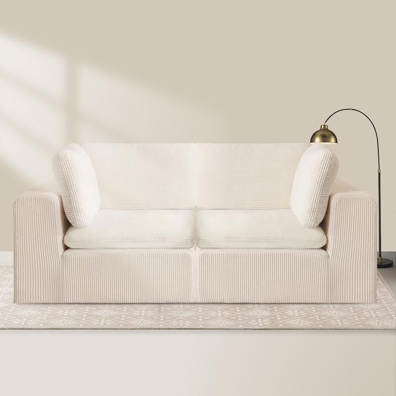 JUIKURY 113” Modular Sectional Sofa, Sponge Sectional Sofa Couch for Living Room, Modular L-Shape Sofa Couch with Chaise
