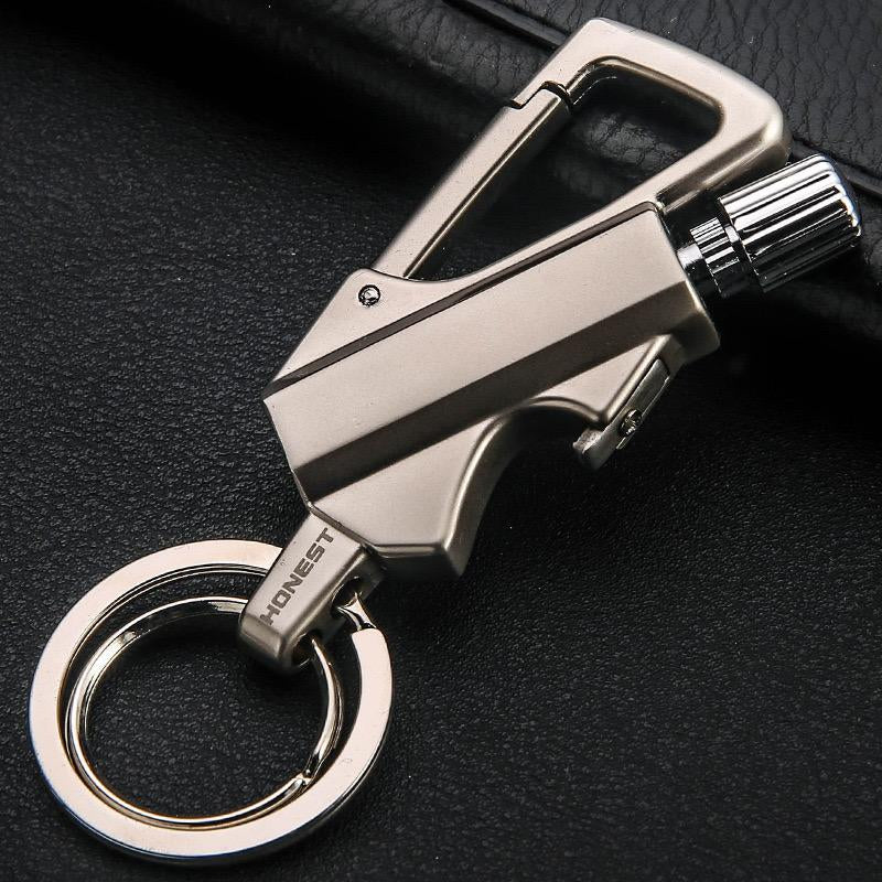 3 in 1 All-Metal Multi-Functional Tool Keychain Bottle Opener Waterproof Reusable for Outdoor Activities Travel Camping Parties & More Creative Gift Suitable for Both Men and Women
