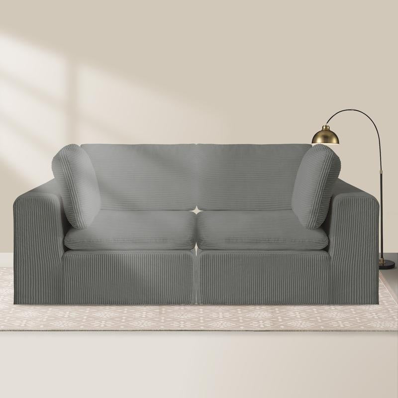 JUIKURY 113” Modular Sectional Sofa, Sponge Sectional Sofa Couch for Living Room, Modular L-Shape Sofa Couch with Chaise