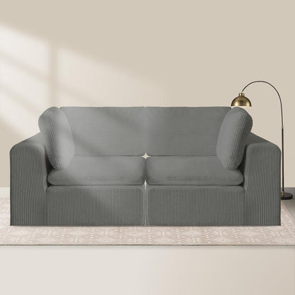 JUIKURY 113” Modular Sectional Sofa, Sponge Sectional Sofa Couch for Living Room, Modular L-Shape Sofa Couch with Chaise